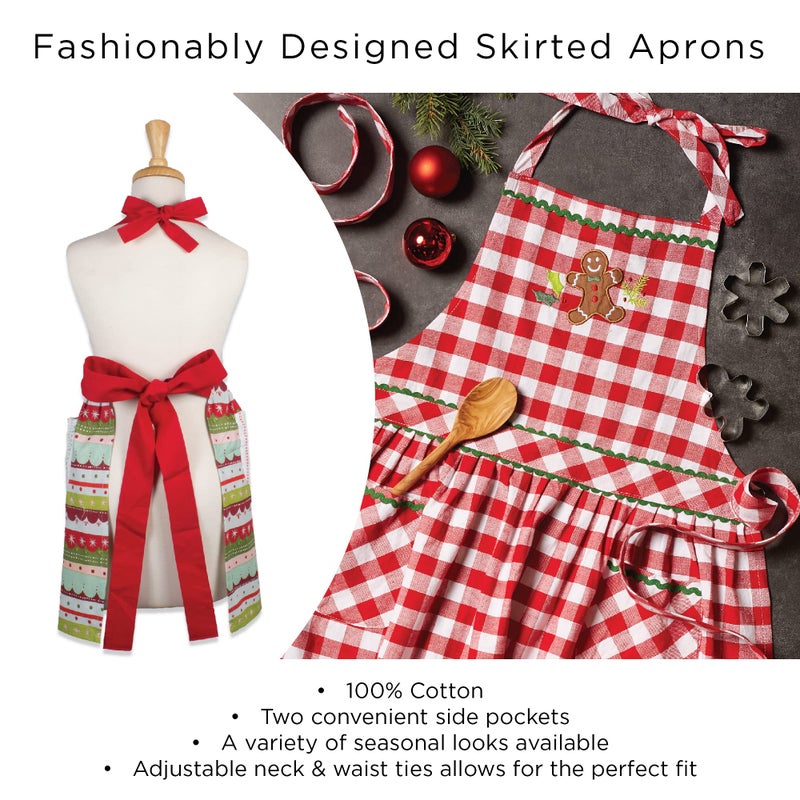DII Women's Cotton Skirted Kitchen Apron for Cooking, Baking & Crafts, Adjustable with Generous Waist Ties, Rise and Shine, One Size - Image 5